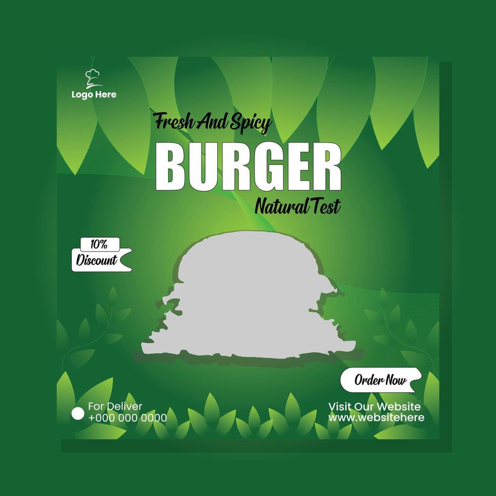 Food Social Media Post Design vector