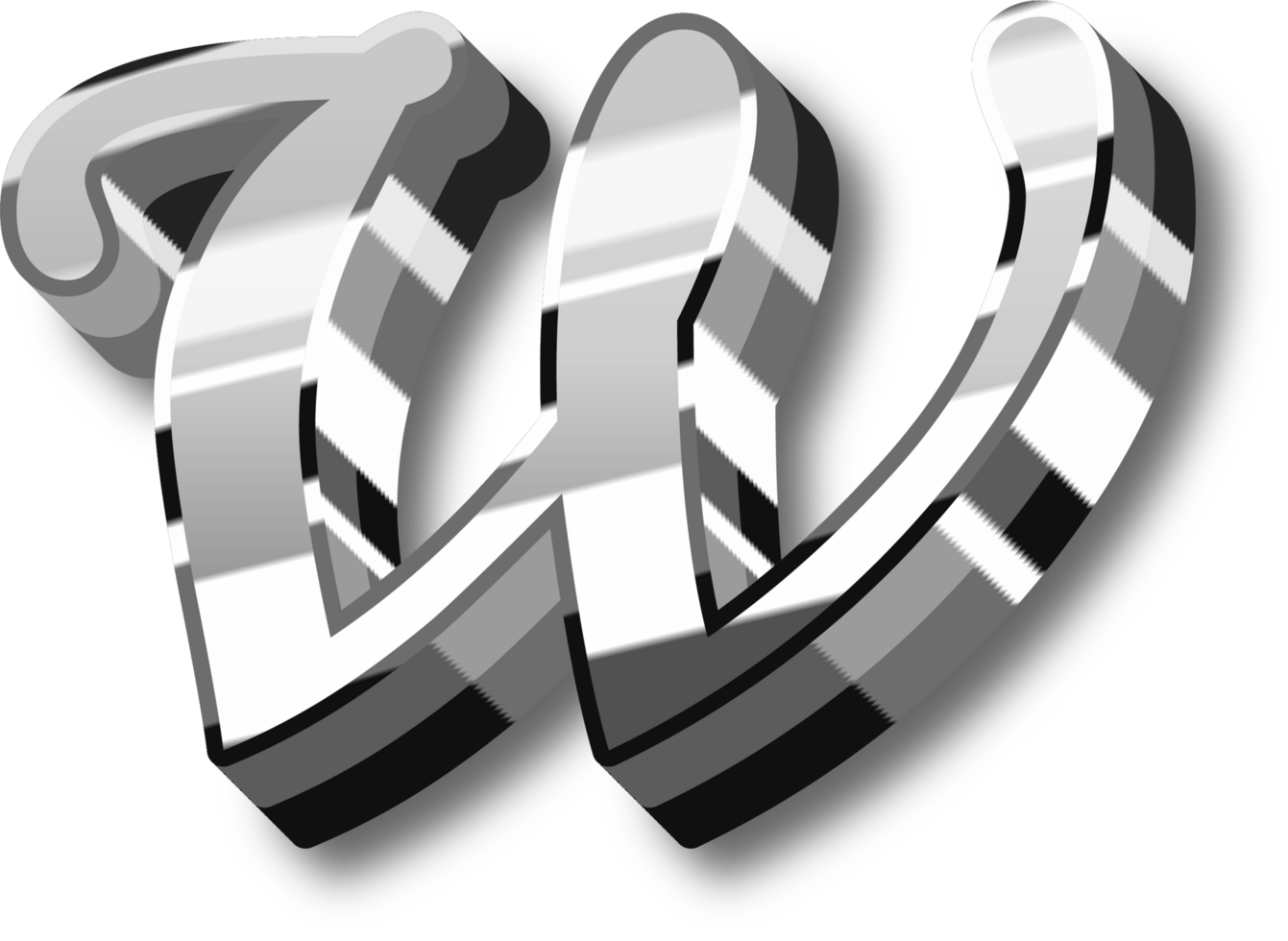Silver Alphabet Letter and Number png
