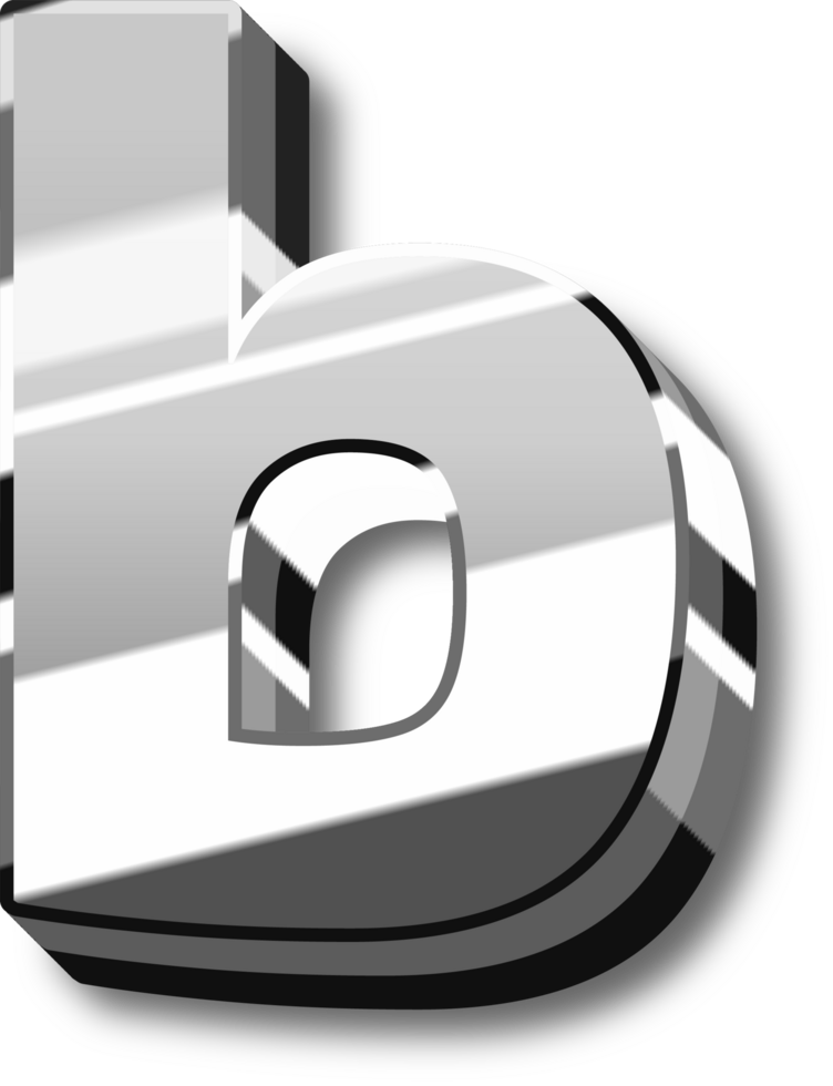 Silver Alphabet Letter and Number png