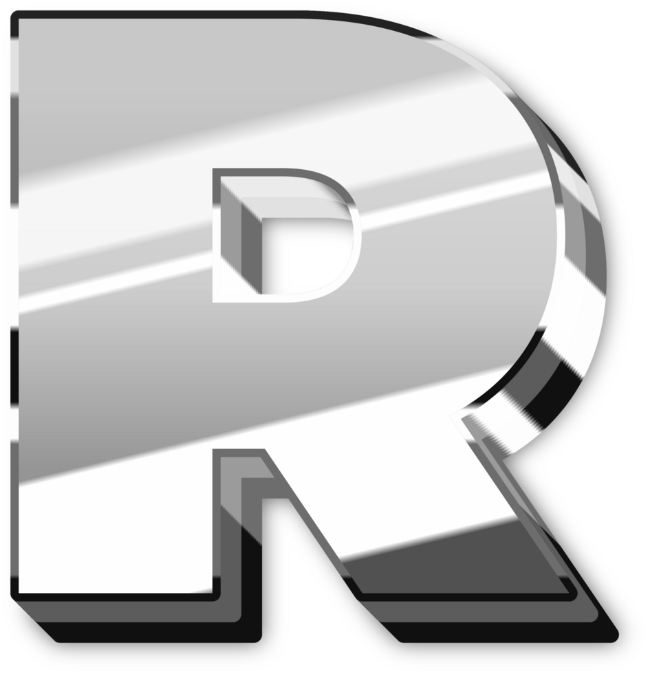 Glowing Silver Alphabet Letters and Numbers png
