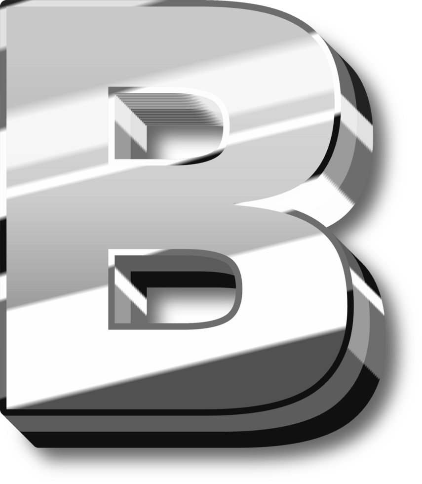 Silver Alphabet Letter and Number png