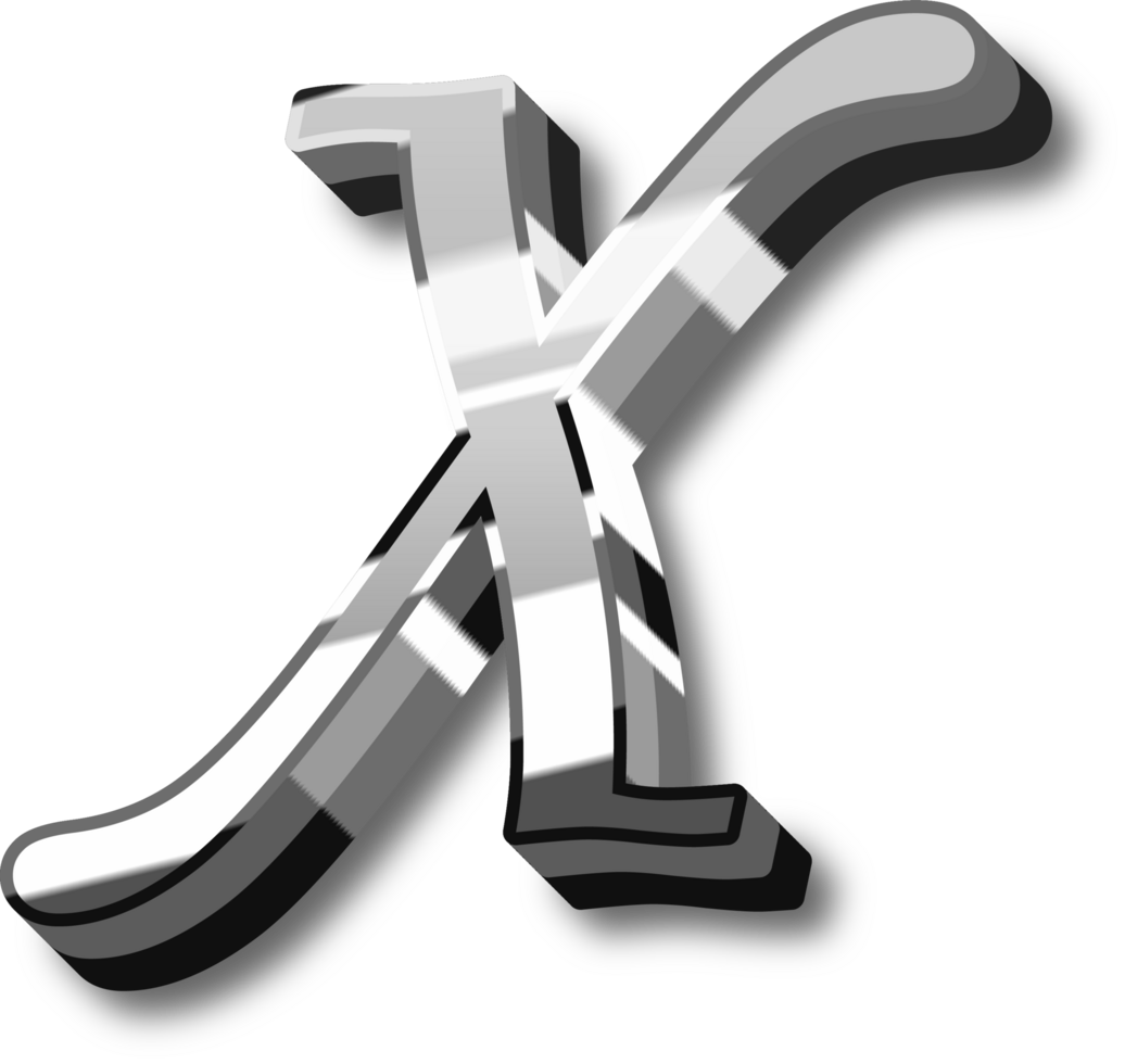 Silver Alphabet Letter and Number png