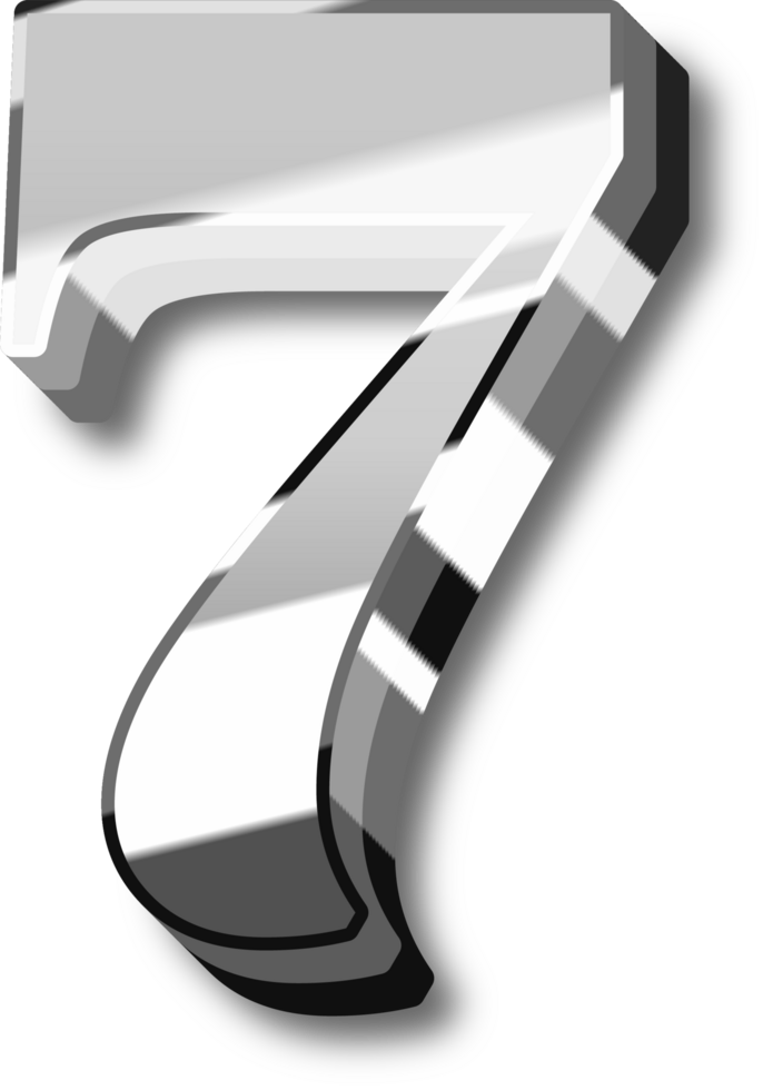 Glowing Silver Alphabet Letters and Numbers png