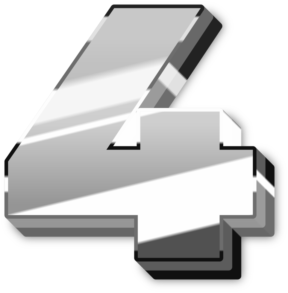 Glowing Silver Alphabet Letters and Numbers png