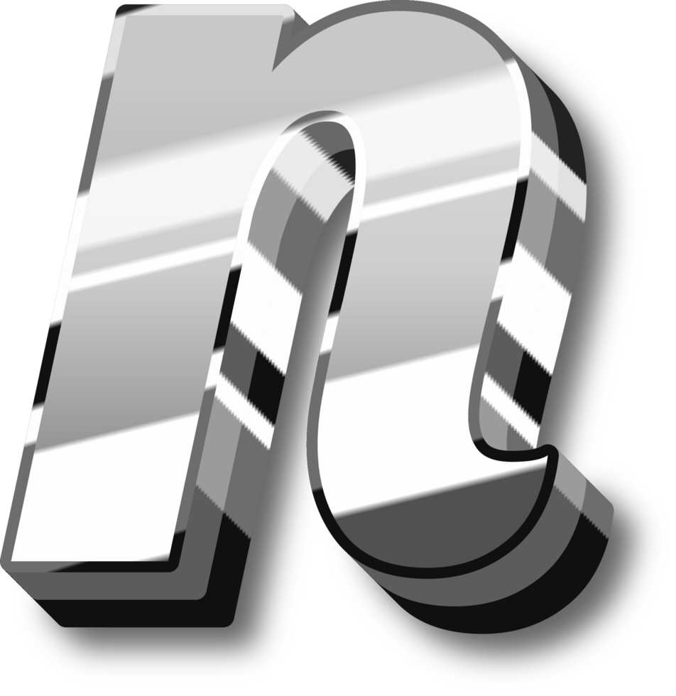 Silver Alphabet Letter and Number png