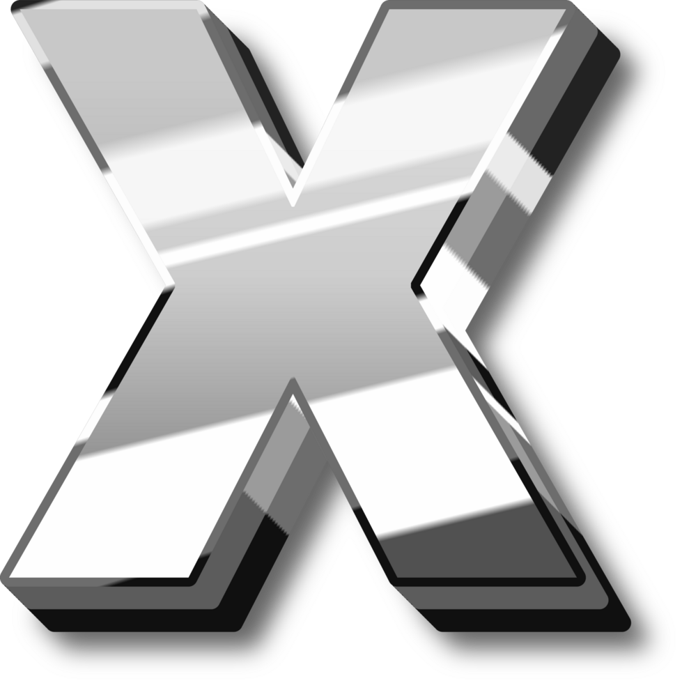 Silver Alphabet Letter and Number png