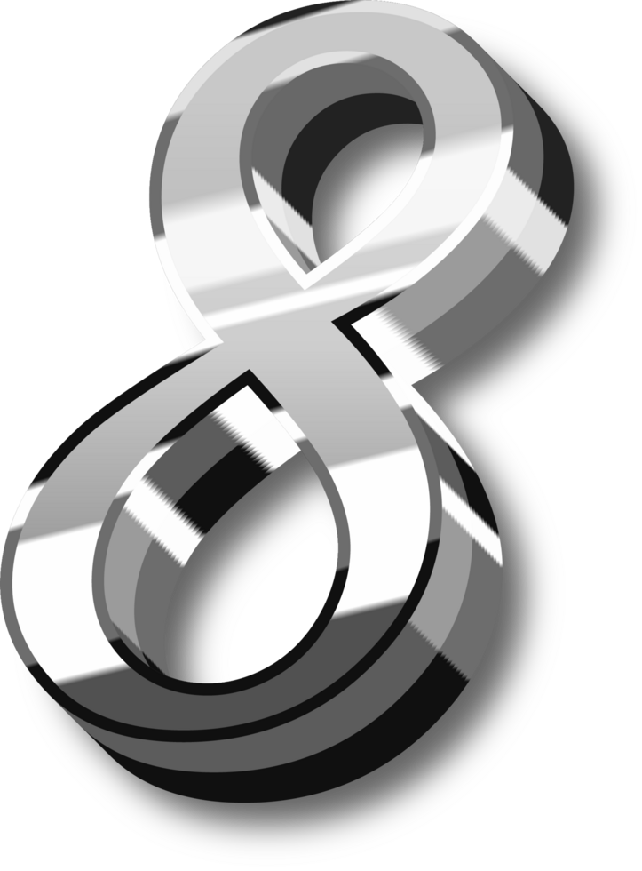 Silver Alphabet Letter and Number png