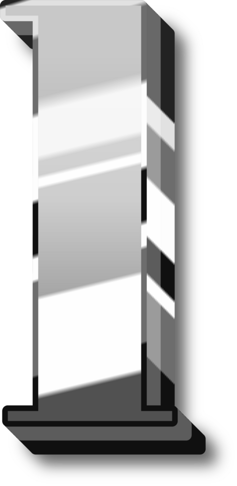 Glowing Silver Alphabet Letters and Numbers png