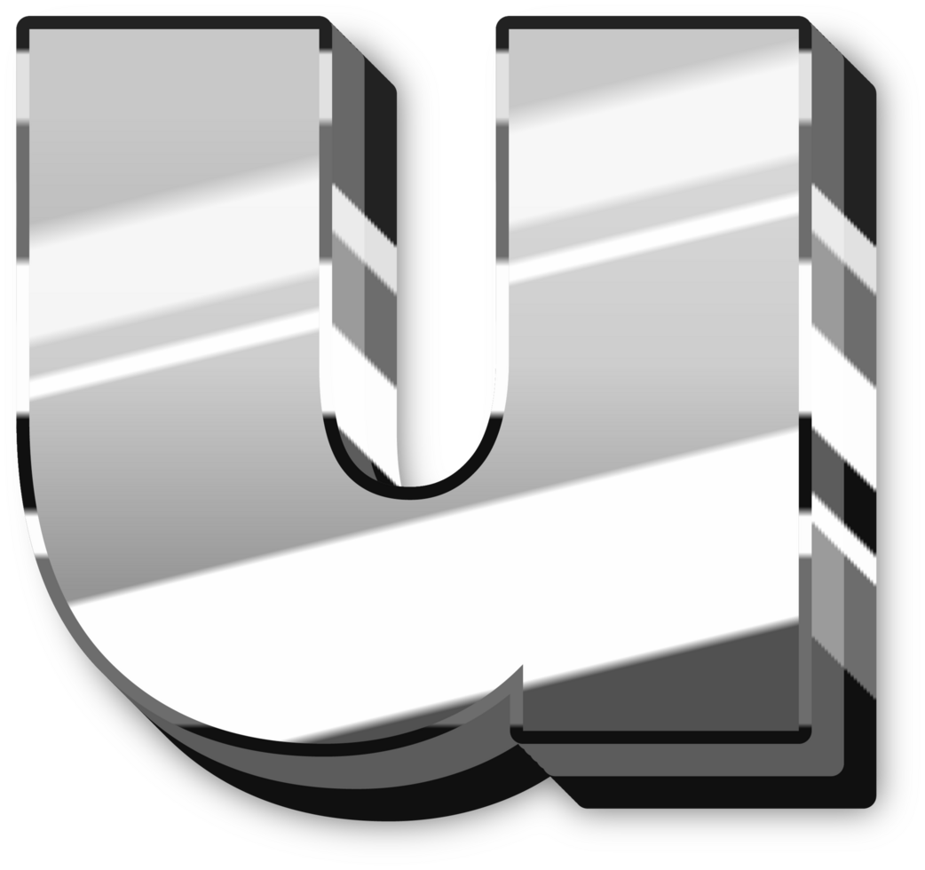 Glowing Silver Alphabet Letters and Numbers png