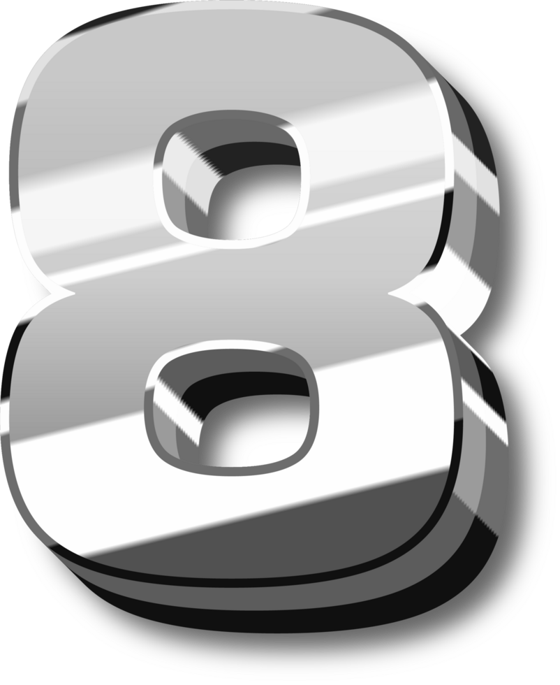 Silver Alphabet Letter and Number png