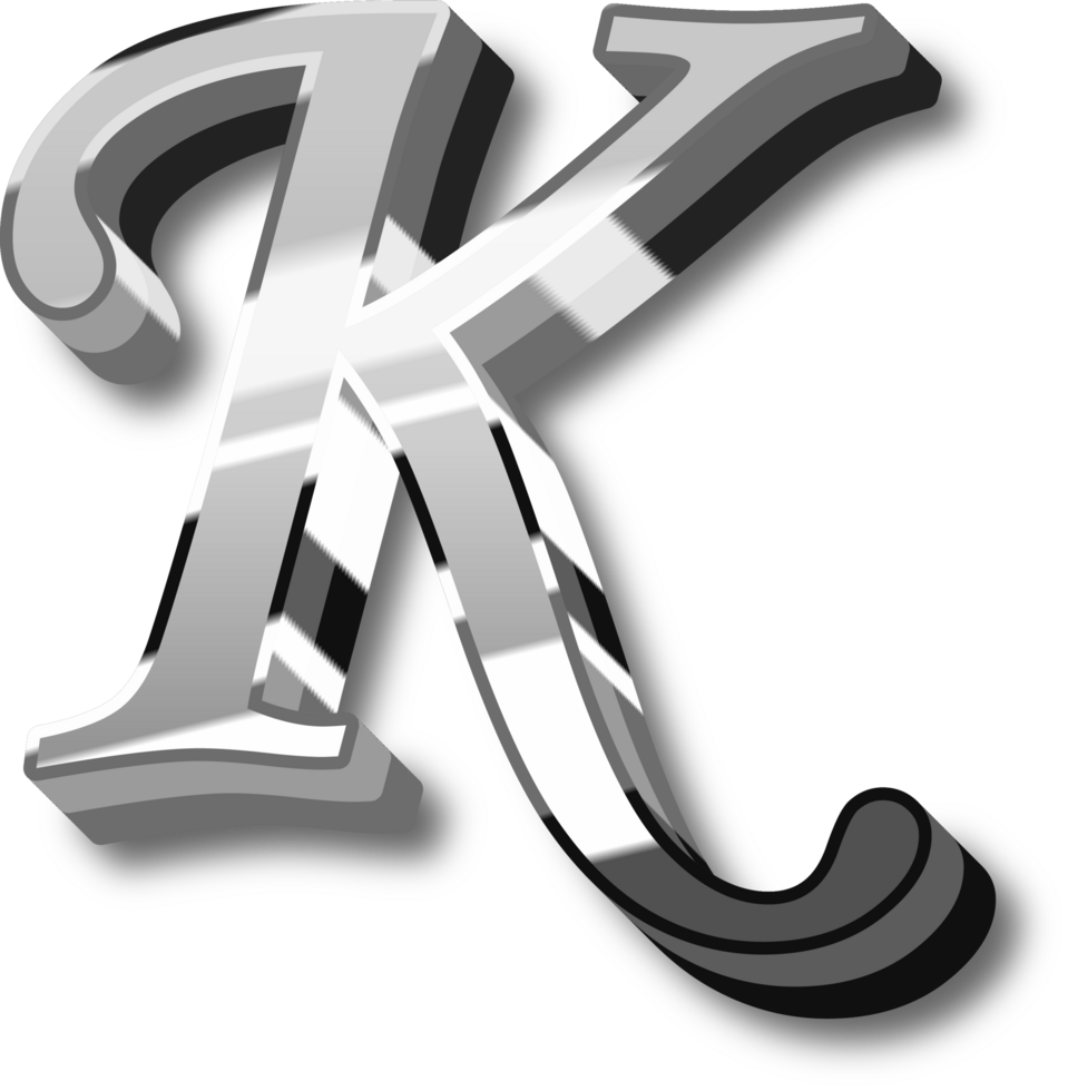 Silver Alphabet Letter and Number png