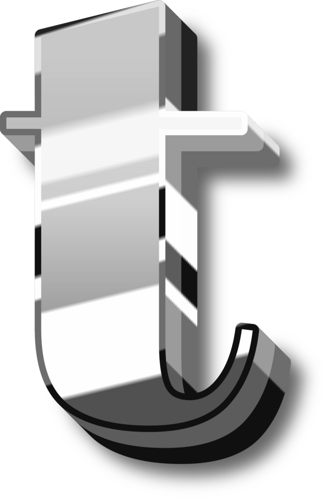 Glowing Silver Alphabet Letters and Numbers png