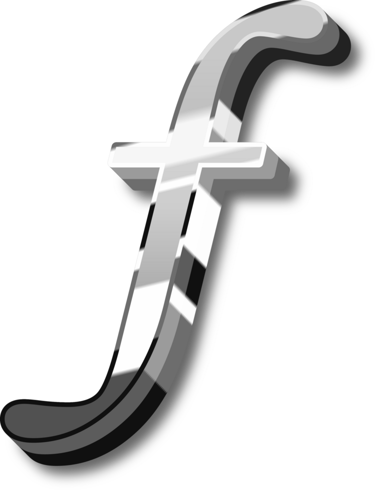 Silver Alphabet Letter and Number png