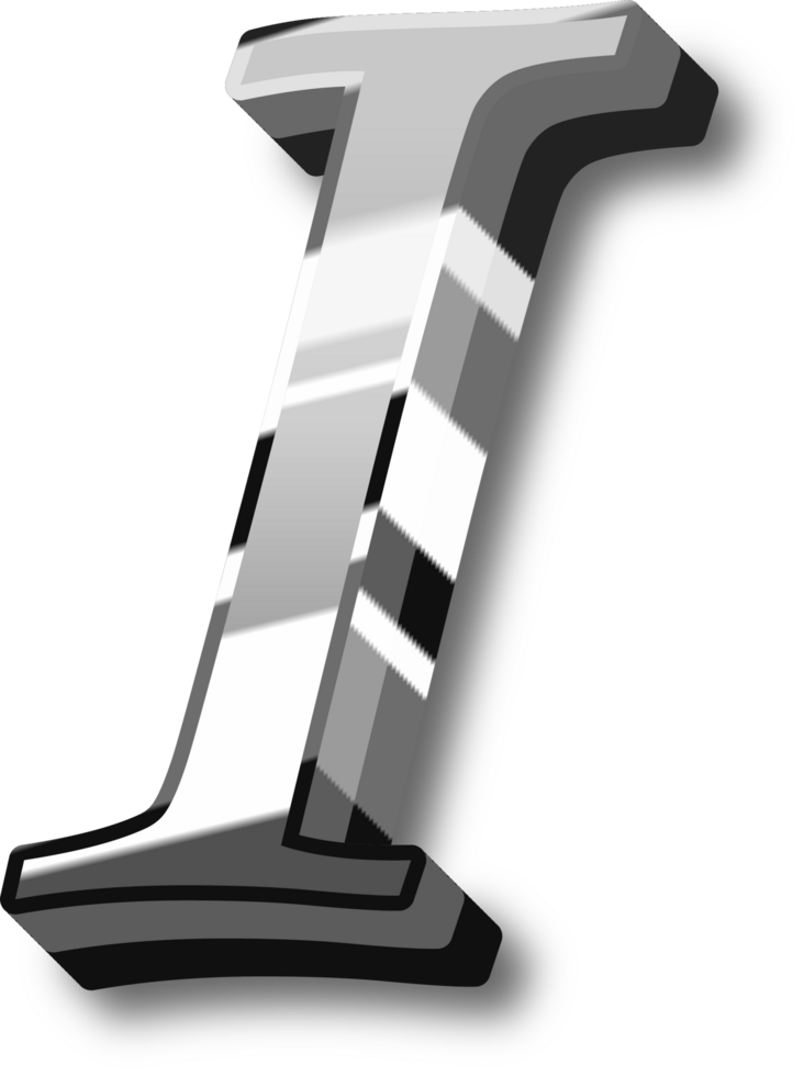 Silver Alphabet Letter and Number png
