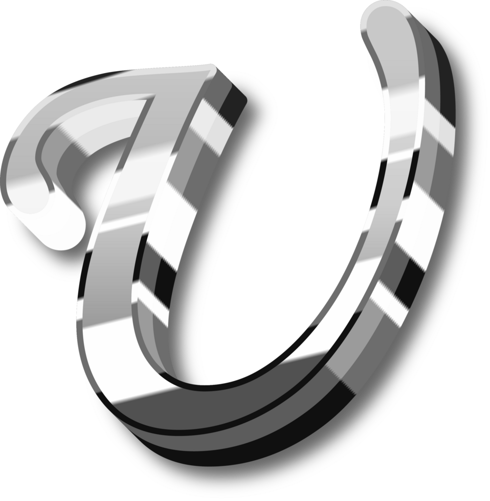 Silver Alphabet Letter and Number png