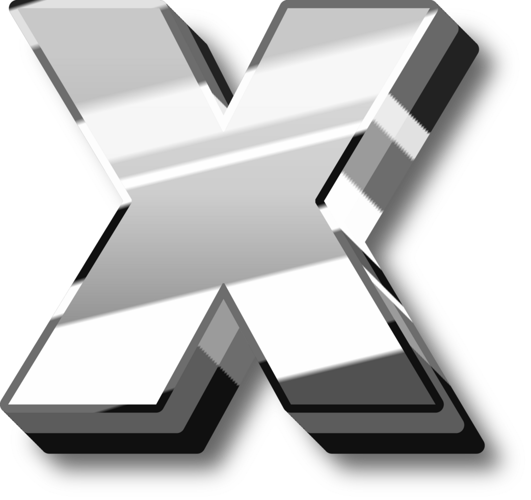 Silver Alphabet Letter and Number png