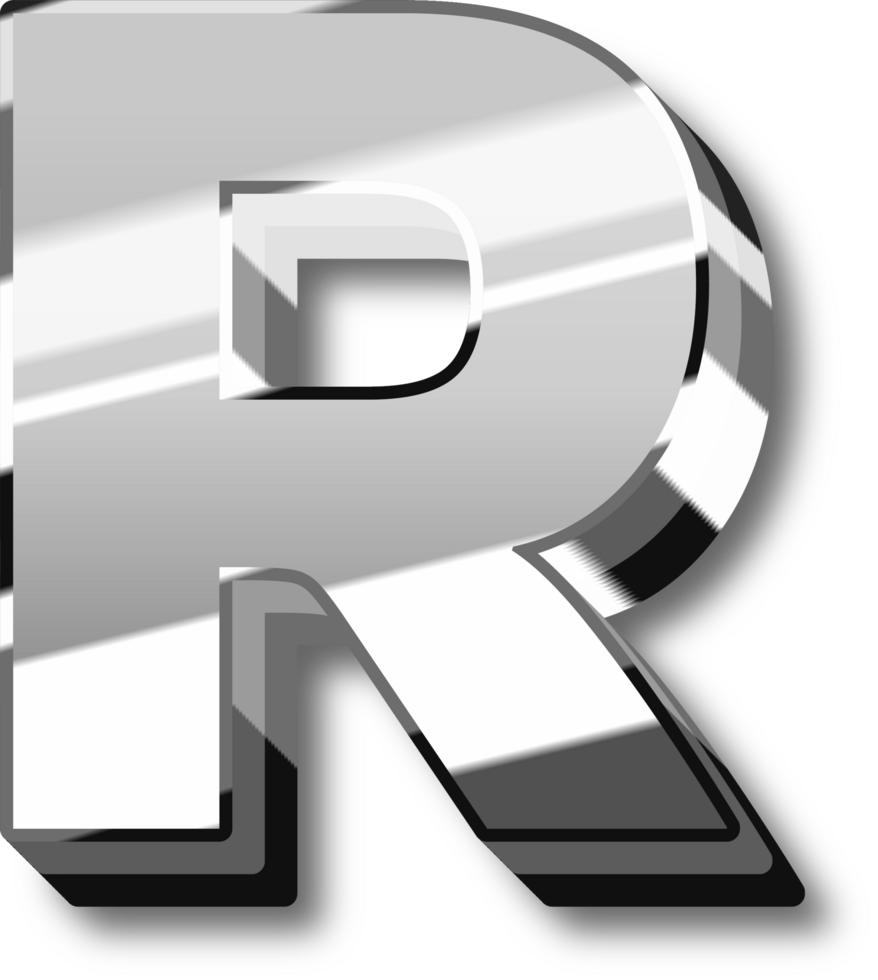 Silver Alphabet Letter and Number png