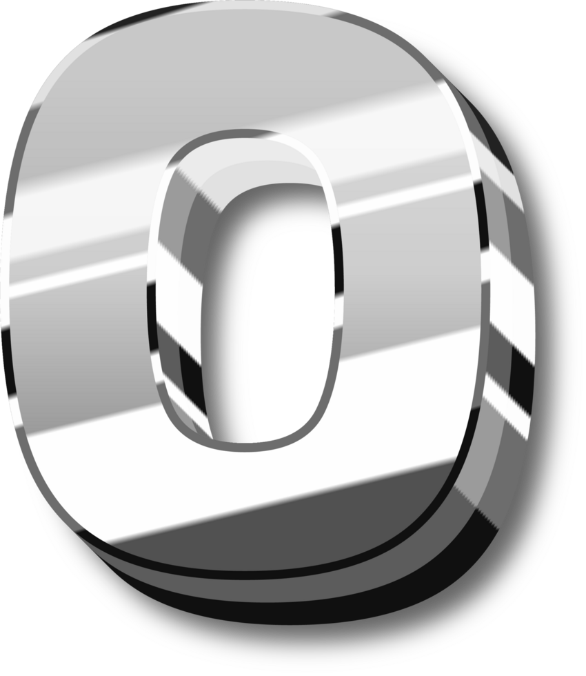 Silver Alphabet Letter and Number png