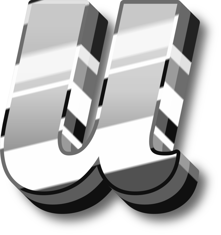 Silver Alphabet Letter and Number png