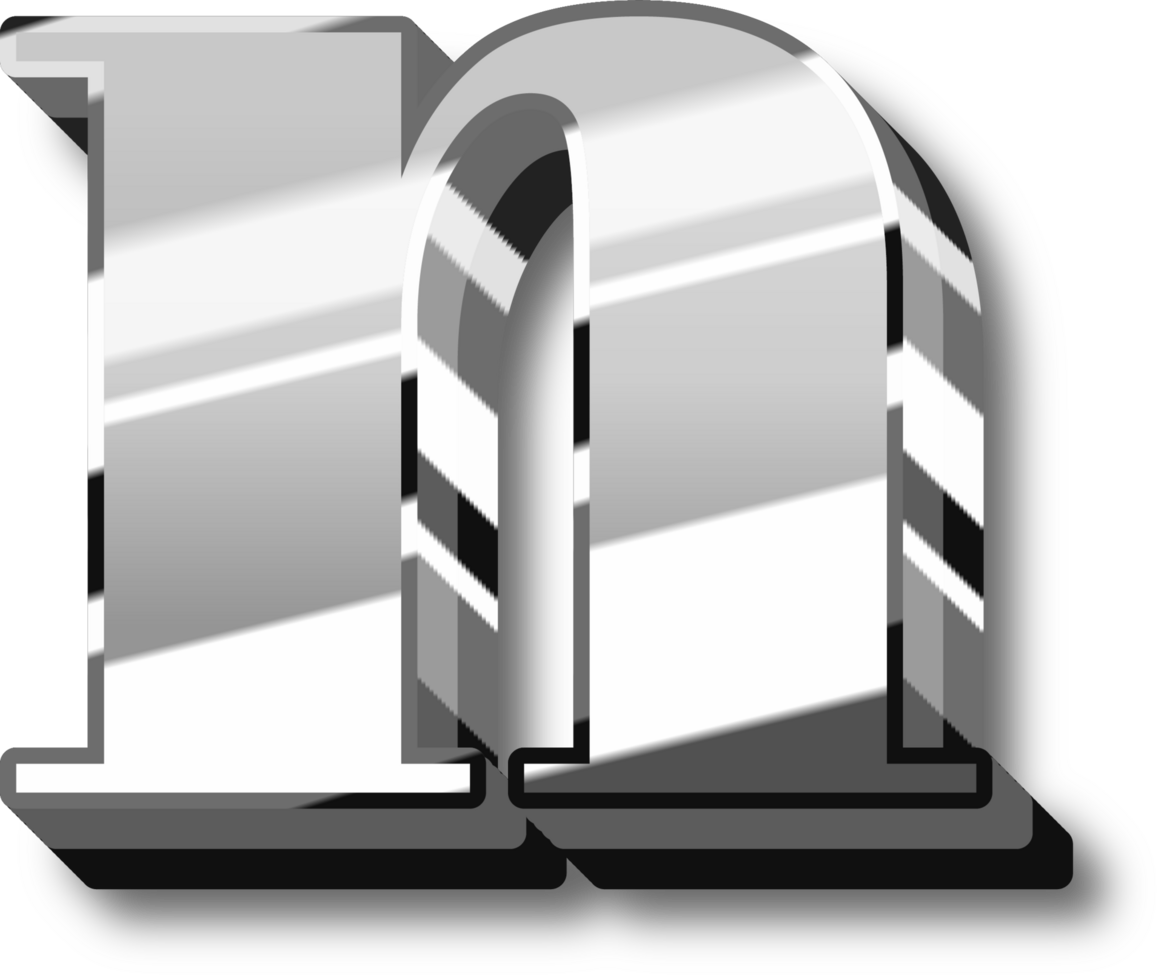 Glowing Silver Alphabet Letters and Numbers png
