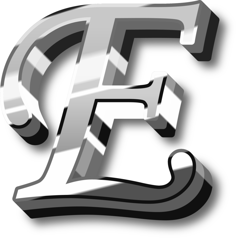 Silver Alphabet Letter and Number png