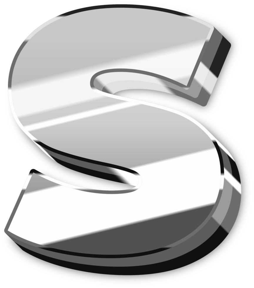 Glowing Silver Alphabet Letters and Numbers png