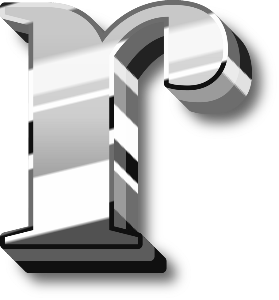 Silver Alphabet Letter and Number png