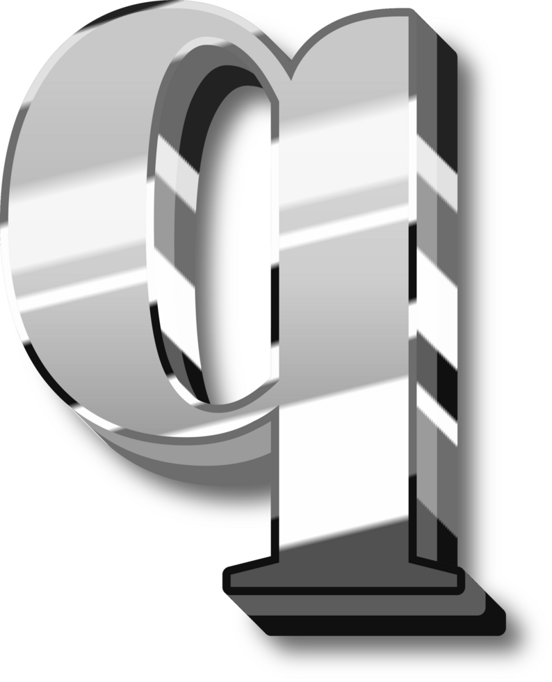Silver Alphabet Letter and Number png