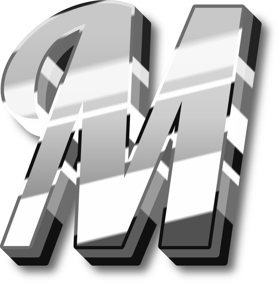 Silver Alphabet Letter and Number png