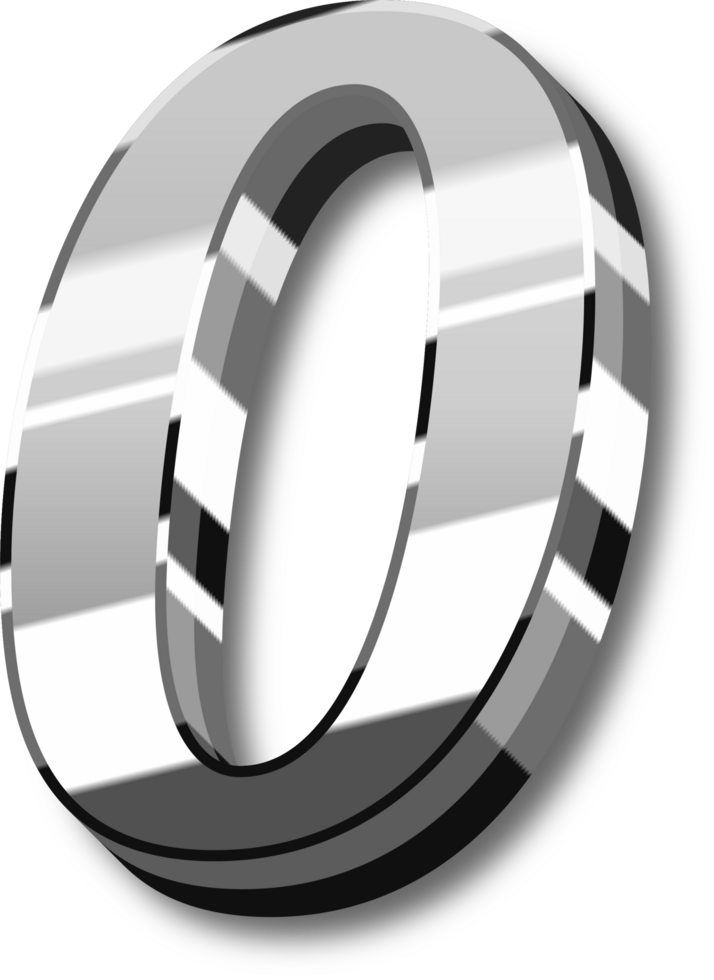 Silver Alphabet Letter and Number png