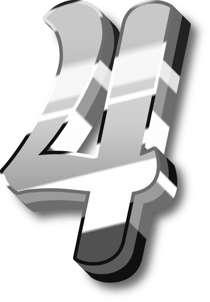 Silver Alphabet Letter and Number png