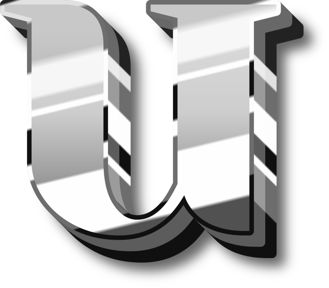 Silver Alphabet Letter and Number png