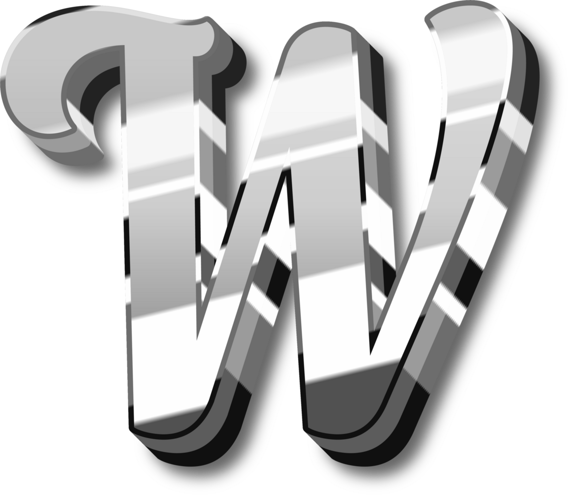 Silver Alphabet Letter and Number png
