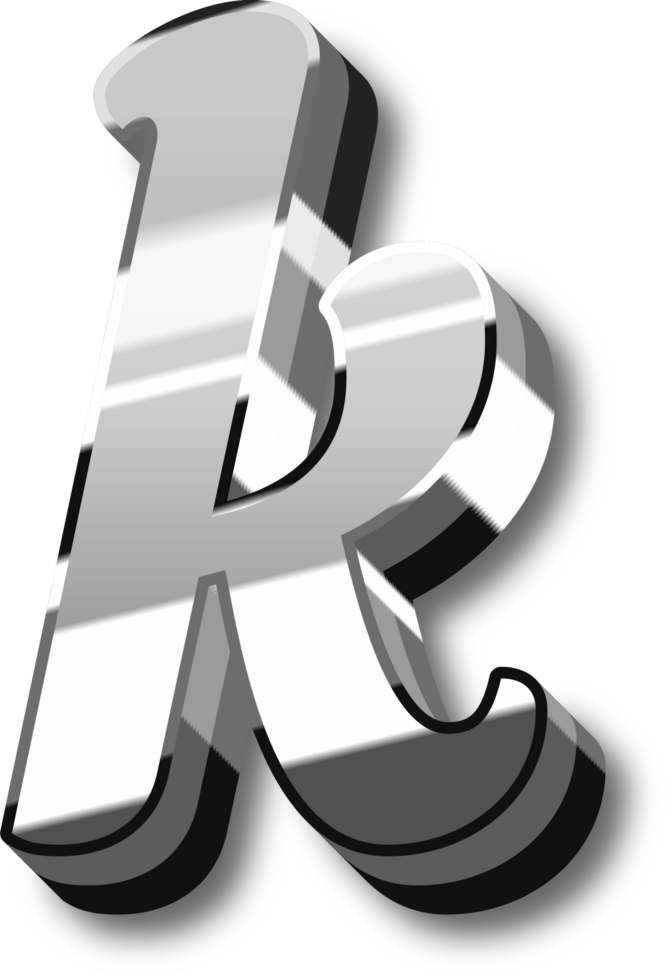 Silver Alphabet Letter and Number png