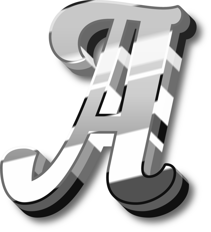 Silver Alphabet Letter and Number png