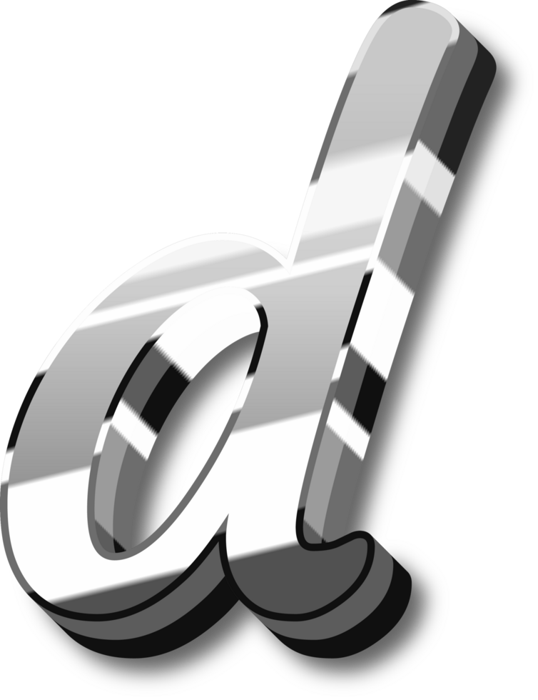 Silver Alphabet Letter and Number png