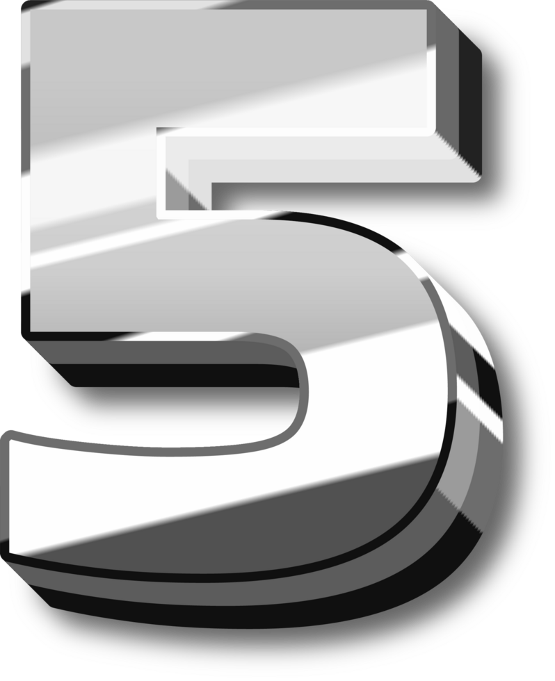 Silver Alphabet Letter and Number png