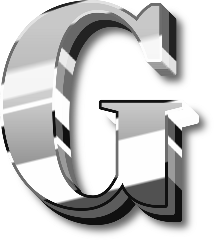 Silver Alphabet Letter and Number png