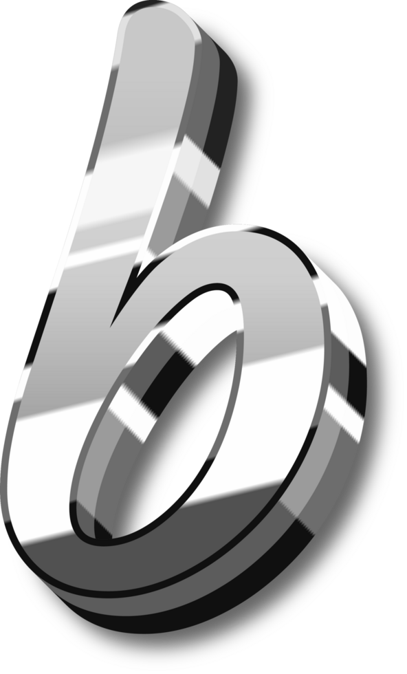 Silver Alphabet Letter and Number png