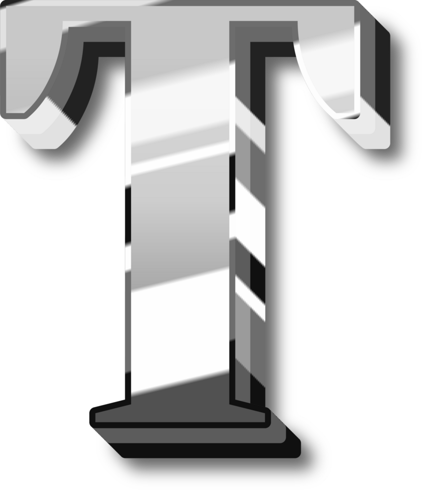 Silver Alphabet Letter and Number png
