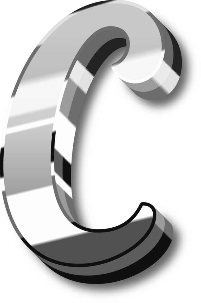 Silver Alphabet Letter and Number png