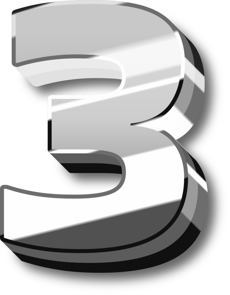 Silver Alphabet Letter and Number png