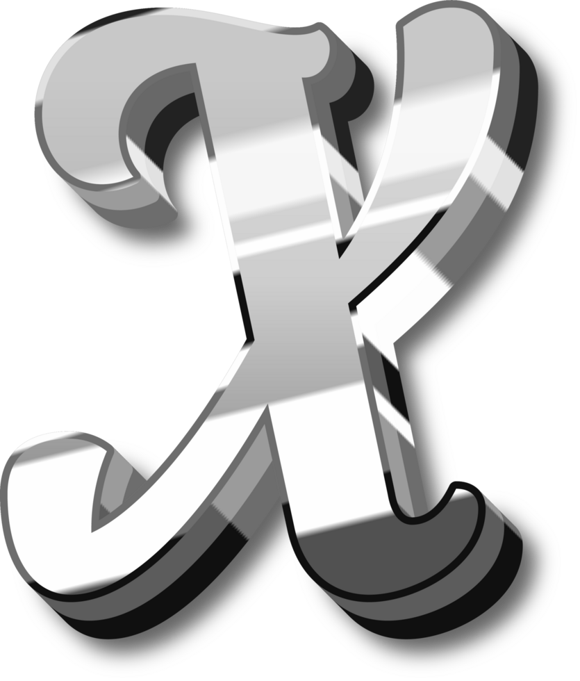 Silver Alphabet Letter and Number png