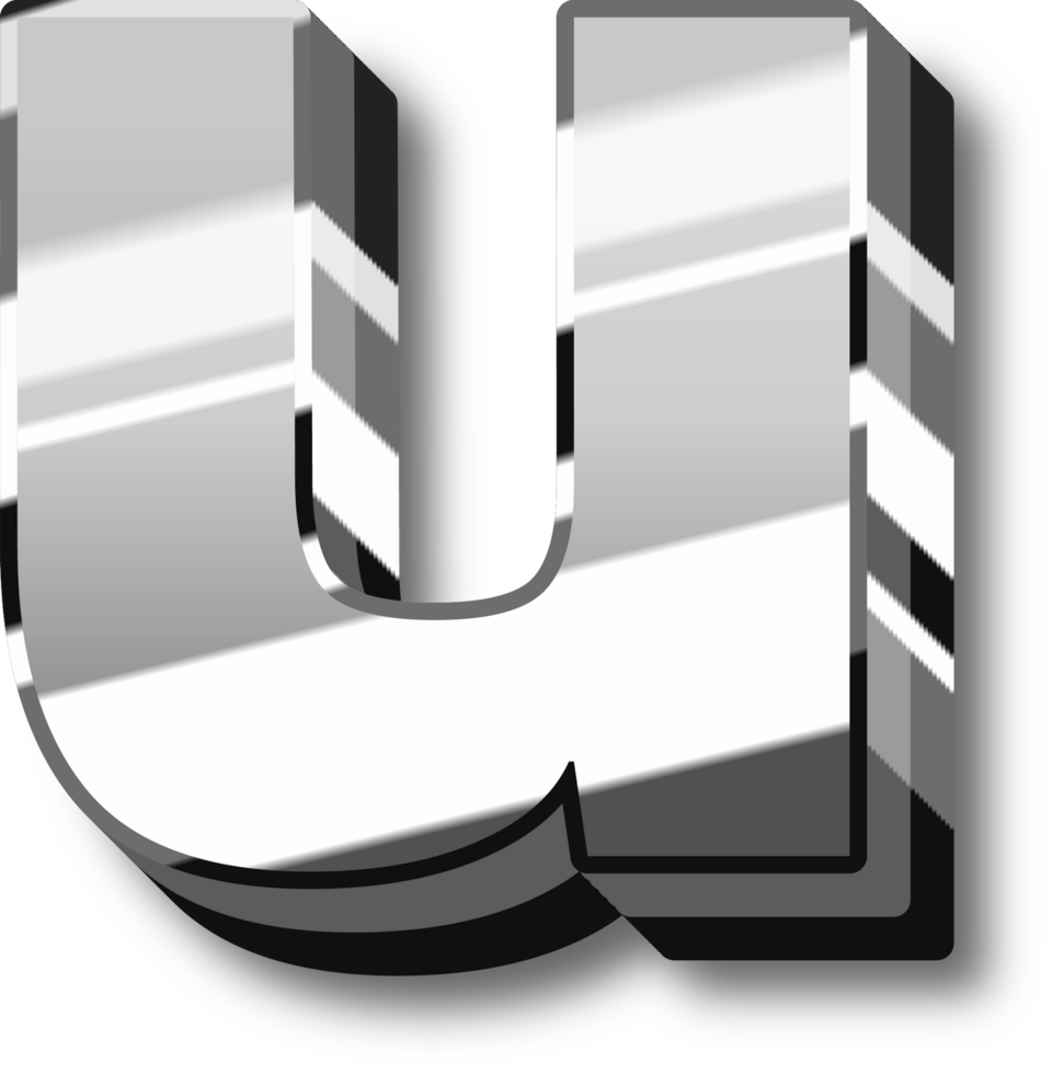 Silver Alphabet Letter and Number png