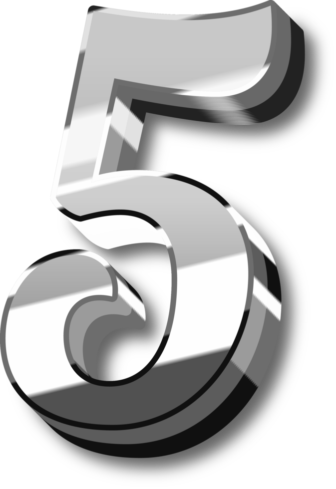 Silver Alphabet Letter and Number png