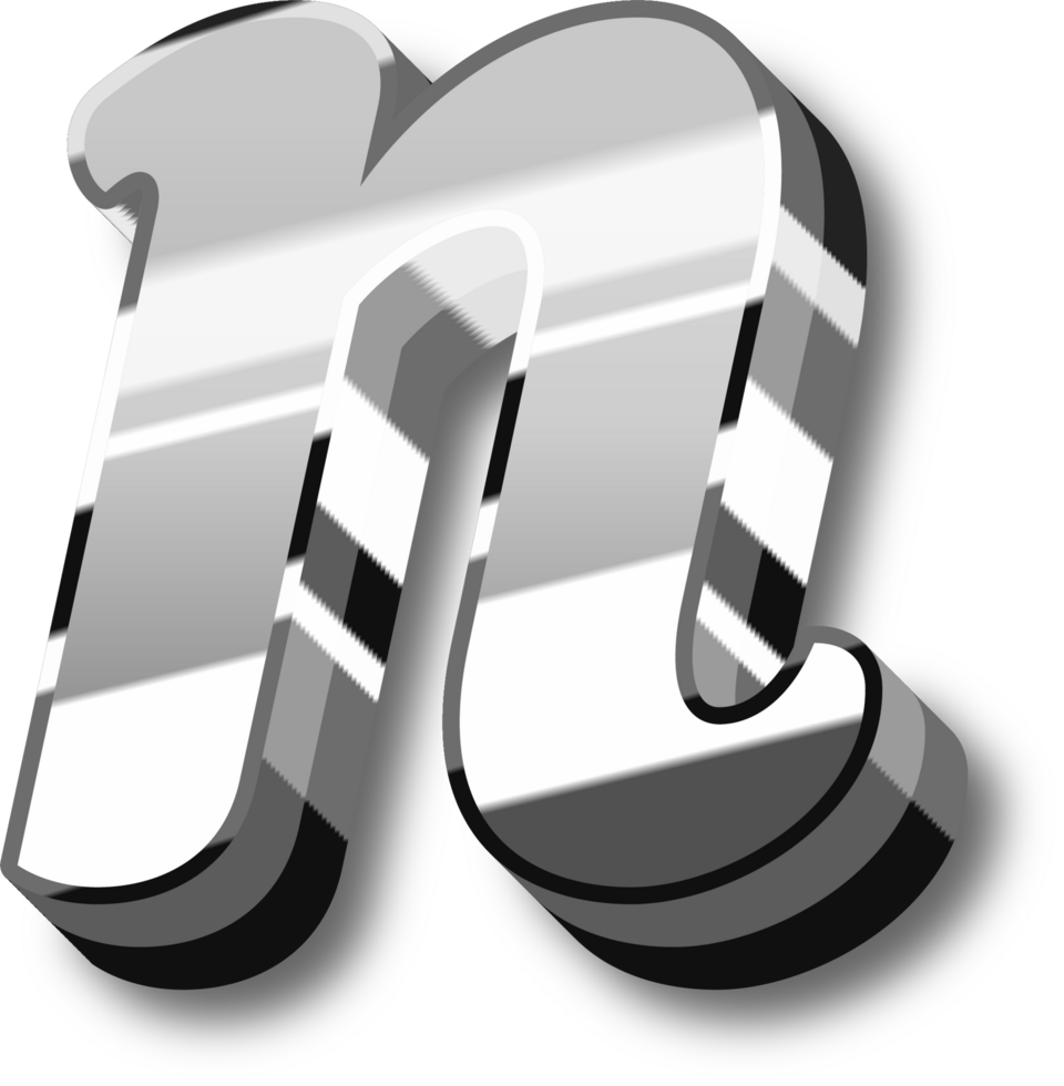 Silver Alphabet Letter and Number png