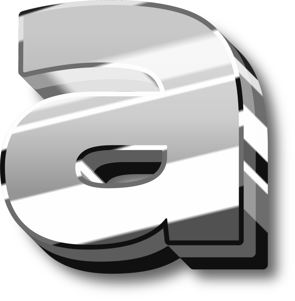 Silver Alphabet Letter and Number png