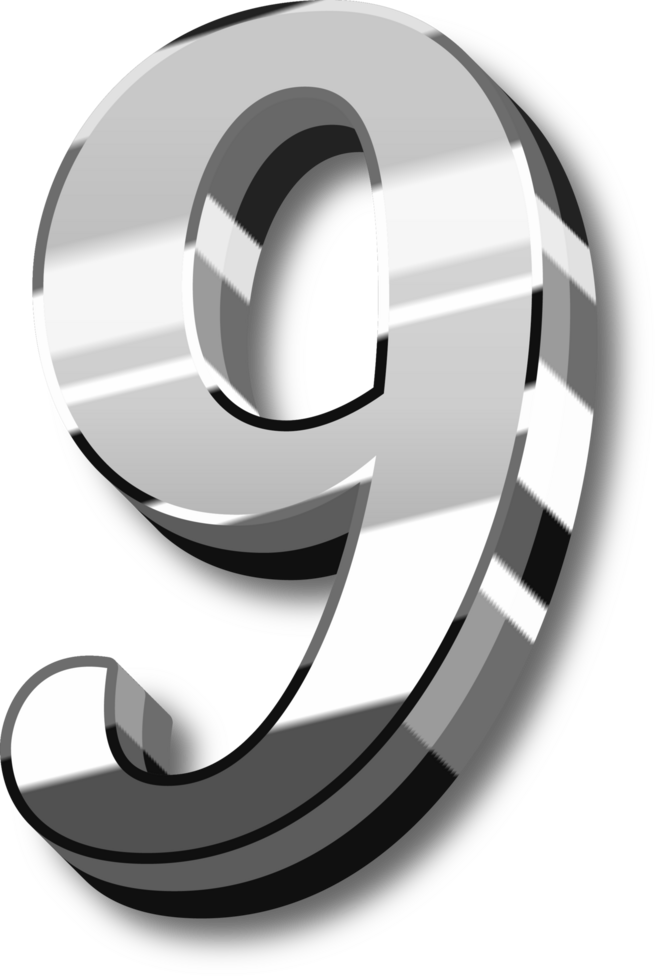 Silver Alphabet Letter and Number png