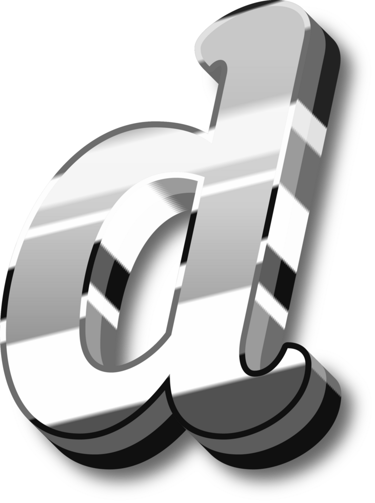 Silver Alphabet Letter and Number png