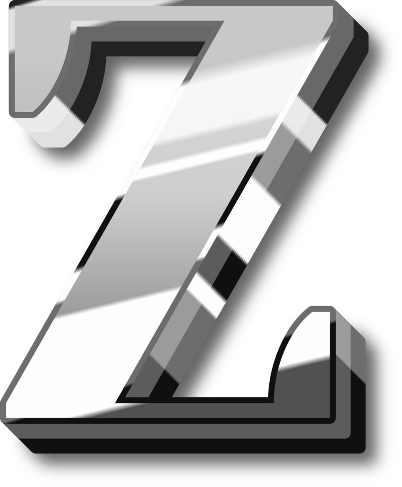 Silver Alphabet Letter and Number png